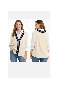 Torrid Cable Knit V neck Sweater Vest NWT Large/12